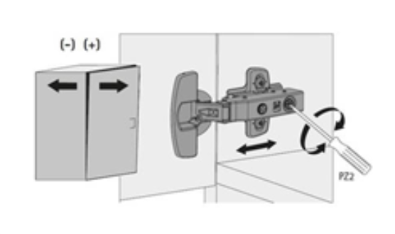 Diepteverstelling scharnier